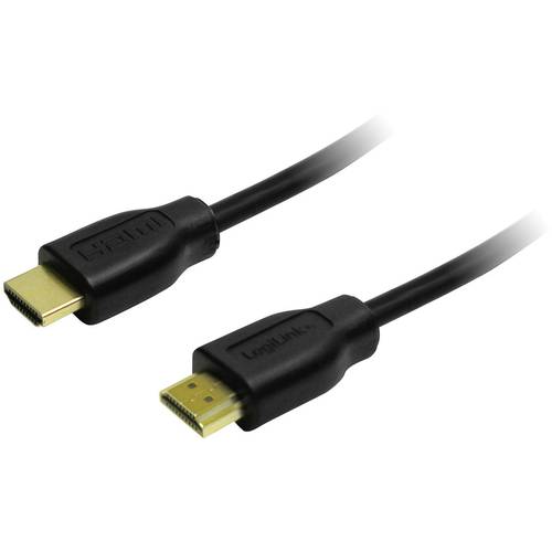 LogiLink HDMI Anschlusskabel HDMI-A Stecker, HDMI-A Stecker 0.50 m Schwarz CH0005 4K UHD HDMI-Kabel