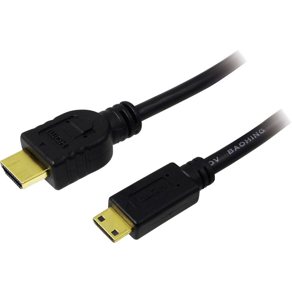 LogiLink HDMI Aansluitkabel 1.00 m CH0021 Zwart [1x HDMI-stekker 1x HDMI-stekker C mini]