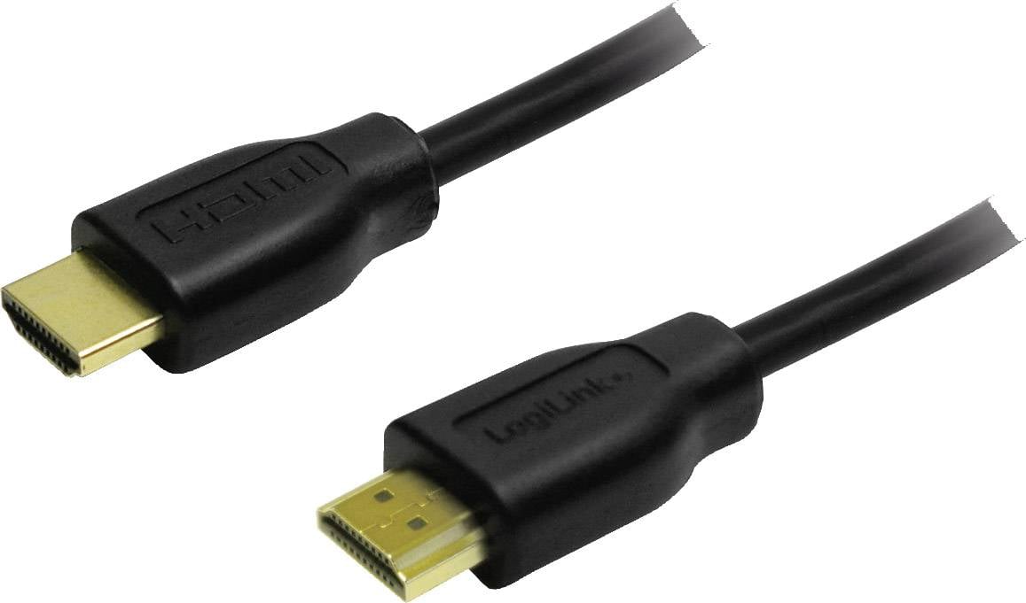 LOGILINK CH0076HDMI High Speed mit Ethernet, 20 cm HDMI Stecker auf HDMI Stecker 0.20 m schwarz