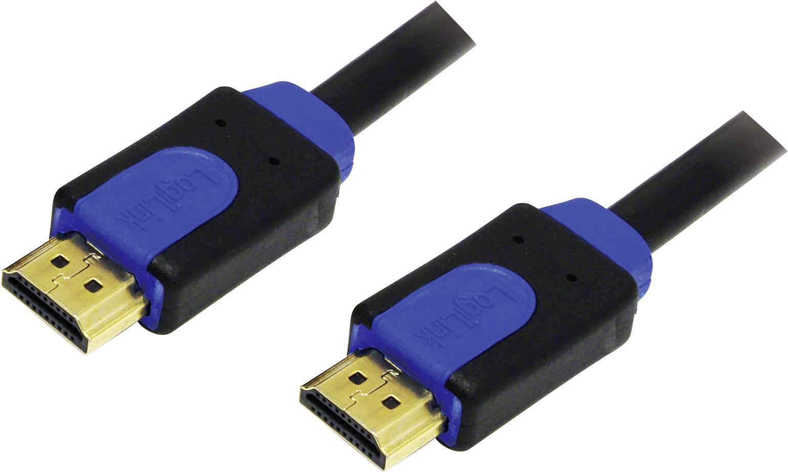 LogiLink HDMI Anschlusskabel HDMI-A Stecker, HDMI-A Stecker 5.00 m Schwarz CHB1105 4K UHD HDMI-Kabel