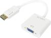 LogiLink CV0059B DisplayPort Adapter [1x DisplayPort Stecker - 1x VGA-Buchse] Weiß 15.00 cm