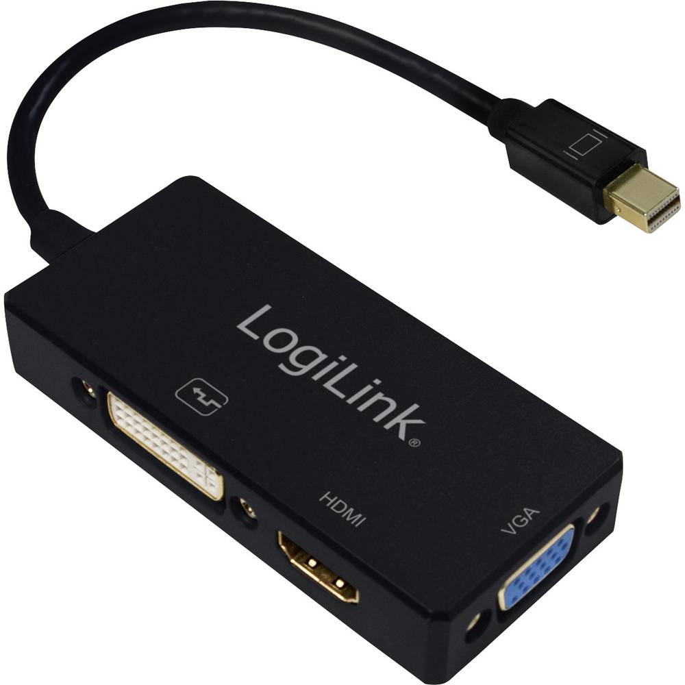 LogiLink CV0110 Mini Displayport DisplayPort Grijs kabeladapter-verloopstukje