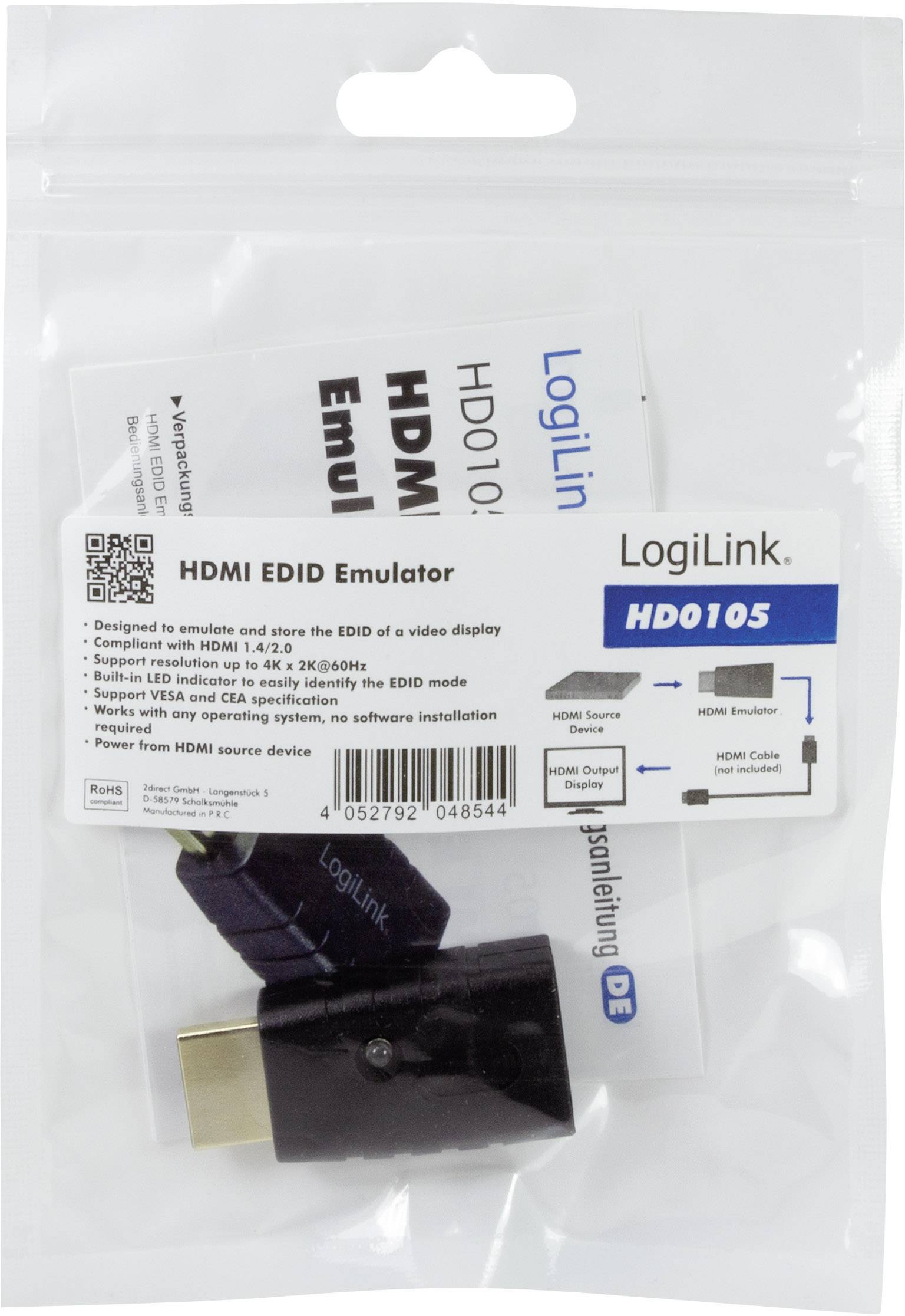 LogiLink HDMI EDID Emulator - EDID-Leser/Schreiber-3