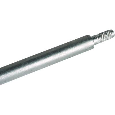 Metallischer Zylinder mit strukturiertem Griff am Ende, wahrscheinlich ein hydraulischer oder pneumatischer Stab.