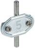 DEHN Nummernschild m. Nr. 03 Al f. Rd 7-10mm Fl 30mm NS 7.10 FL30 MZ 3