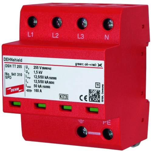 Thumbnail - DEHN 941310 DSH TT 255 Kombiableiter Überspannungsschutz für: Verteilerschrank 50 kA 1 St.