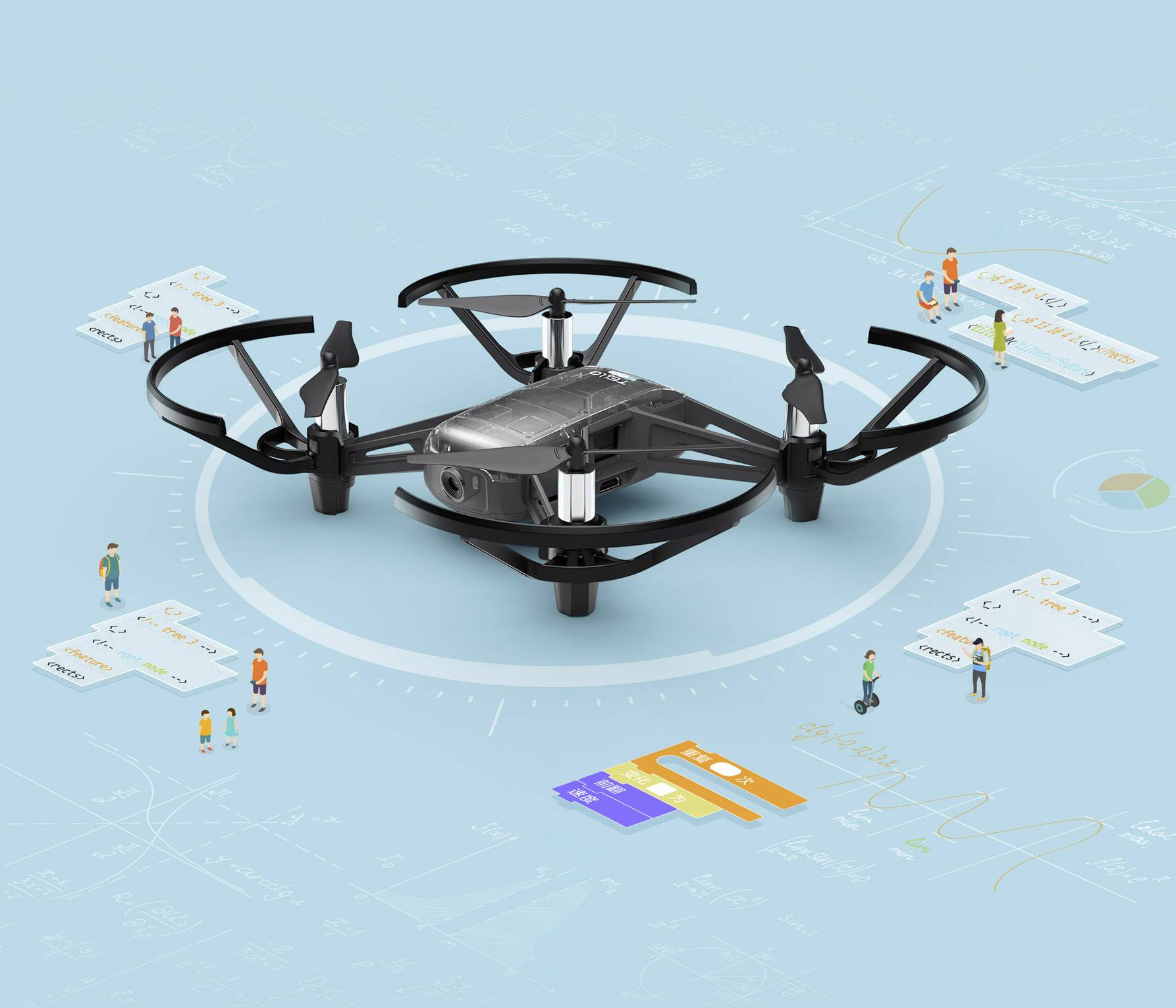 Ryze Tech Tello EDU Quadrocopter RtF Kameraflug-1