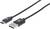USB-Kabel mit einem USB-A-Stecker und einem USB-C-Stecker, geeignet für Datenübertragung und Ladezwecke.