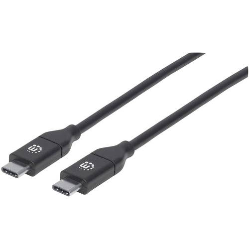 Manhattan USB-Kabel USB 2.0 USB-C® Stecker, USB-C® Stecker 2.00 m Schwarz 355247