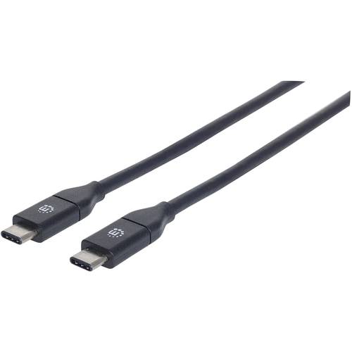 Manhattan USB-Kabel USB 3.2 Gen2 (USB 3.1 Gen2) USB-C® Stecker, USB-C® Stecker 0.50 m Schwarz 354899