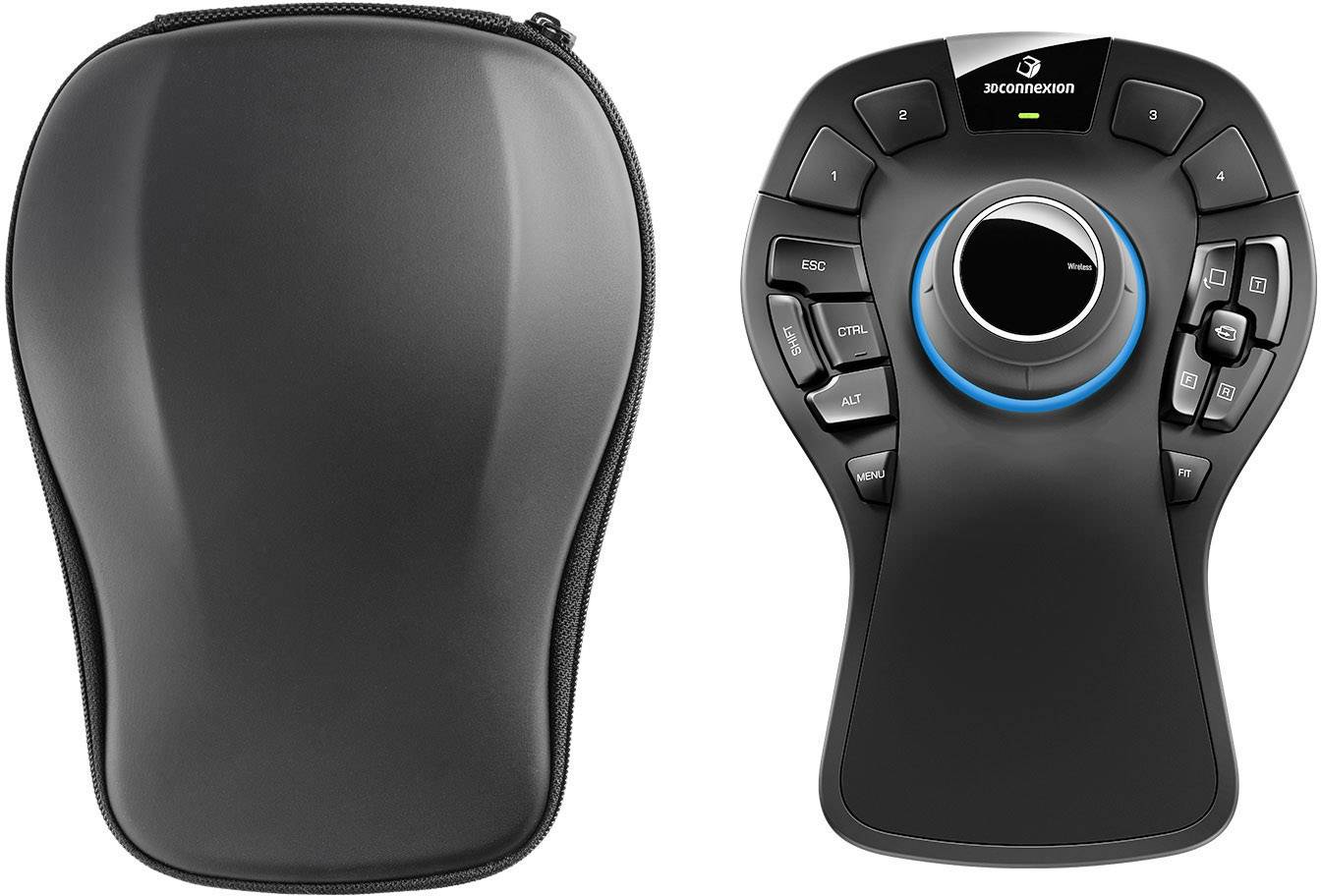 3Dconnexion SpaceMouse Pro Ergonomische Maus Funk Schwarz 15 Tasten Ergonomisch, Beleuchtet, Display, Extragroße Tasten,-1