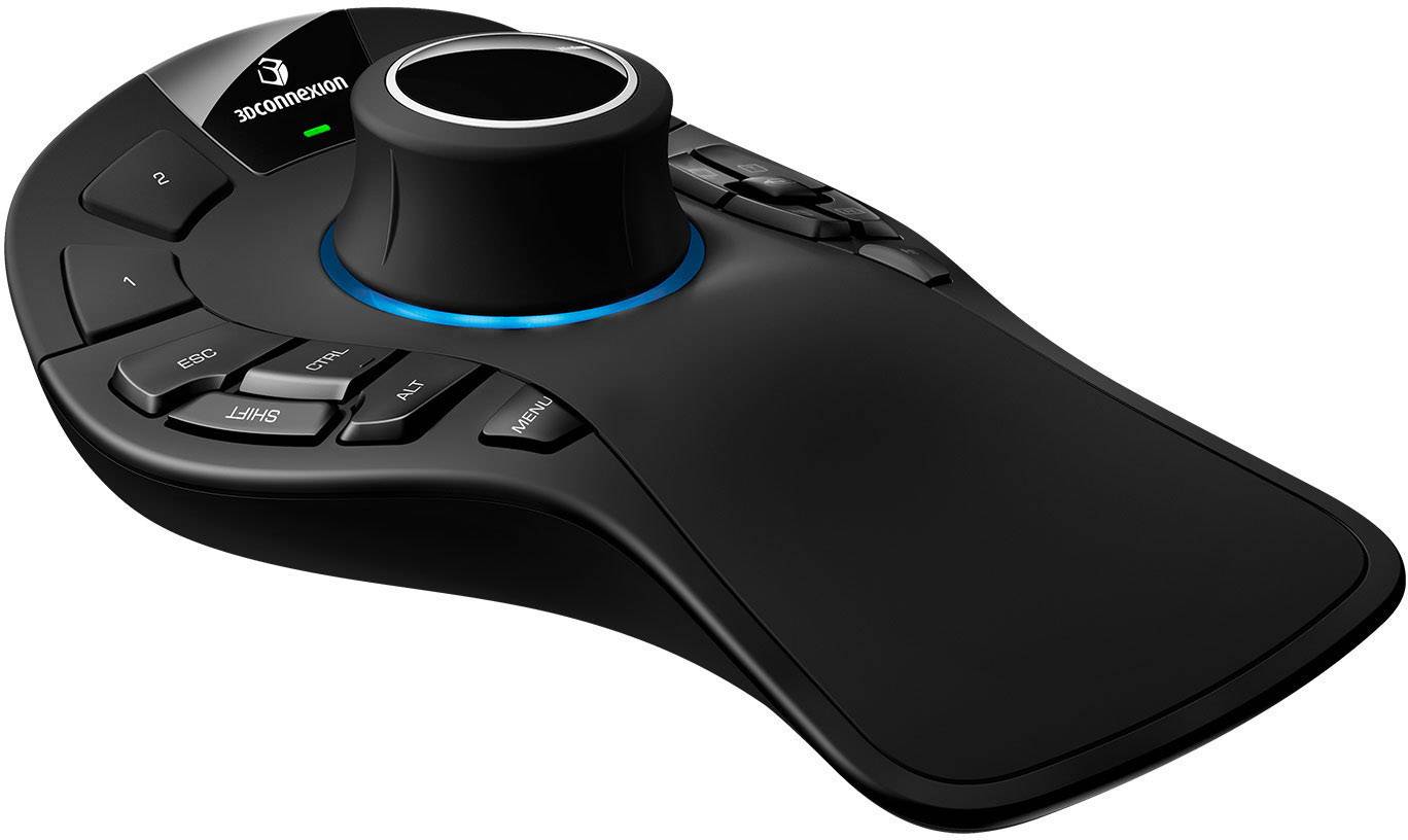 3Dconnexion SpaceMouse Pro Ergonomische Maus Funk Schwarz 15 Tasten Ergonomisch, Beleuchtet, Display, Extragroße Tasten,-2