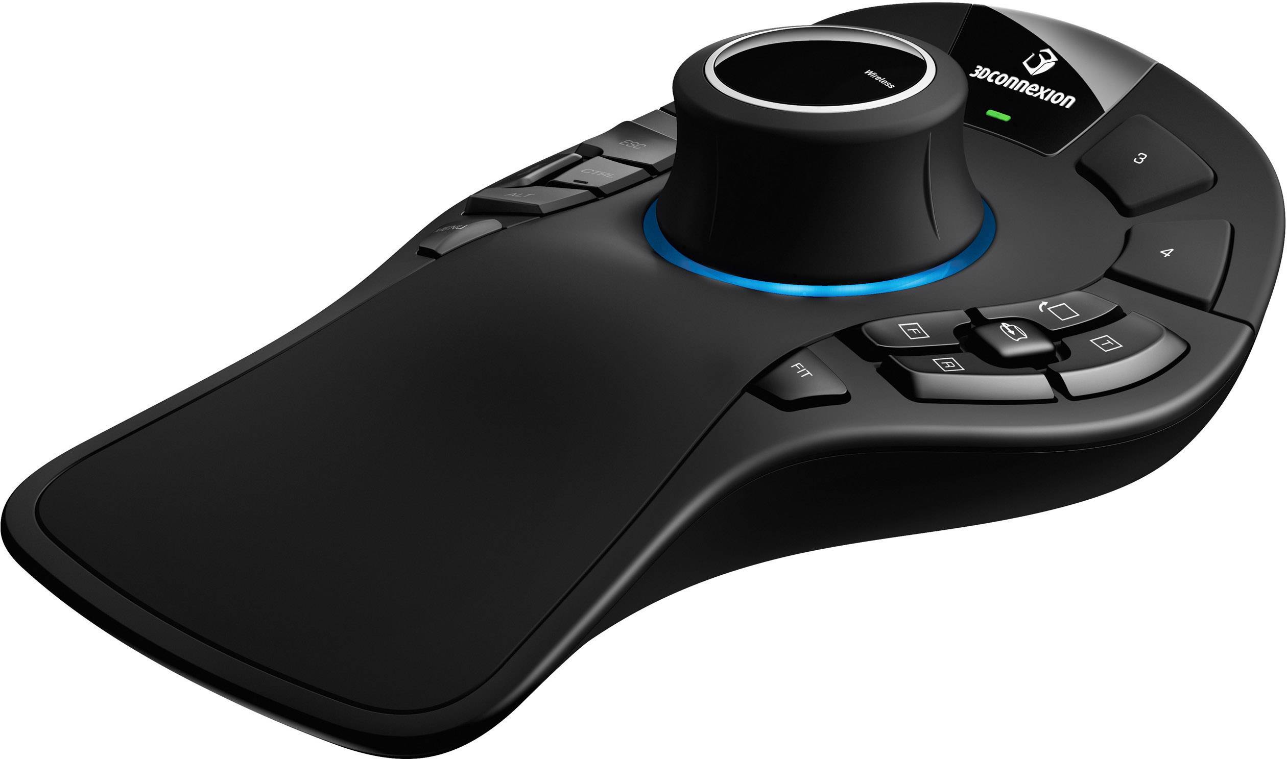 3Dconnexion SpaceMouse Pro Ergonomische Maus Funk Schwarz 15 Tasten Ergonomisch, Beleuchtet, Display, Extragroße Tasten,-4