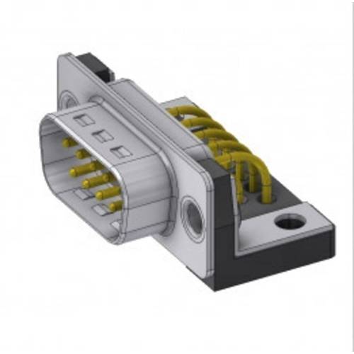 Deltron Connectors DTS 09 PYC M63UN D-SUB Stecker 90 ° Polzahl: 9 Löten, Pins 1 St.