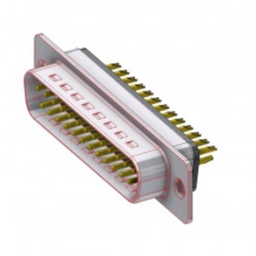 Deltron Connectors Deltron D25PZ/2FP102 D-SUB Stecker 180 ° Polzahl: 25 Lötkelch 1 St.