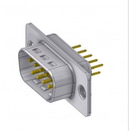 Deltron Connectors DT 09 PY/2 D-SUB Stecker 180 ° Polzahl: 9 Löten, Pins 1 St.