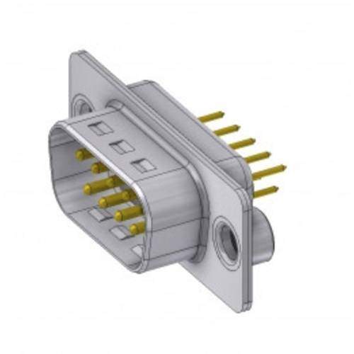 Deltron Connectors DTS09 PY/2 M85UN D-SUB Stecker 180 ° Polzahl: 9 Löten, Pins 1 St.