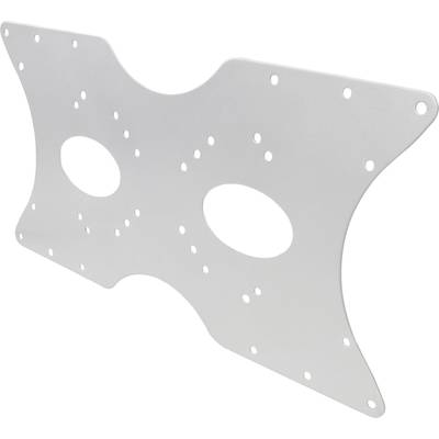 Metallplatte mit ovalen Aussparungen und mehreren Löchern, vermutlich für Montagezwecke.
