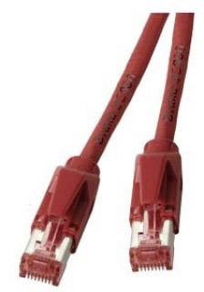 RJ45 Patchkabel Cat.6A S/FTP LSZH -- Draka UC900 TM21 rot 0,5m Kupferverkabelung-0