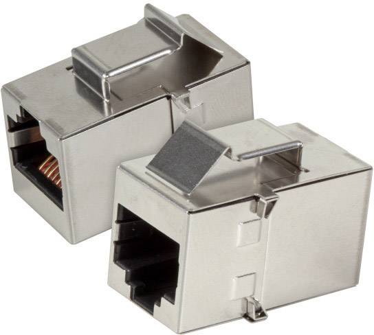 Keystone Format. Verbindungskupplung für Netzwerkkabel. 2x RJ45 Buchsen geschirmt. Belegung: 1:1. Geschirmte Ausführung.