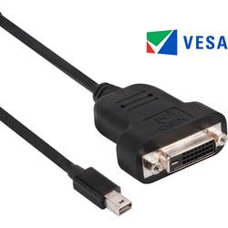Image of club3D Mini-DisplayPort / DVI Adapterkabel Mini DisplayPort Stecker, DVI-D 24+1pol. Stecker 0.10 m Schwarz CAC-1152