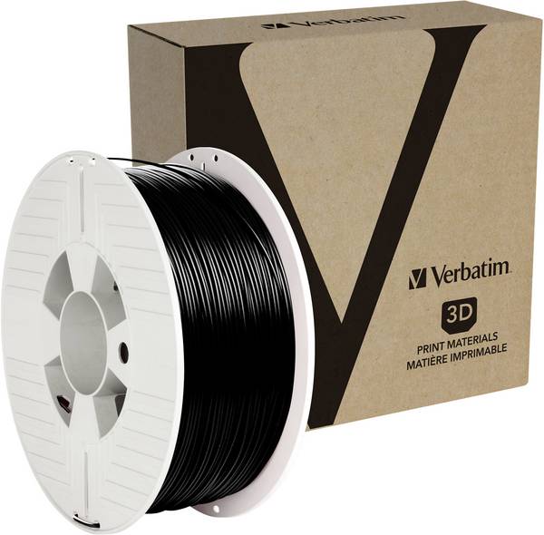 Verbatim 55052 3D PRINTER FILAMENT PET-G 1.75MM 1KG BLACK 55052. 1 Filament PETG  1.75 mm 1 kg Schwarz  1 St.