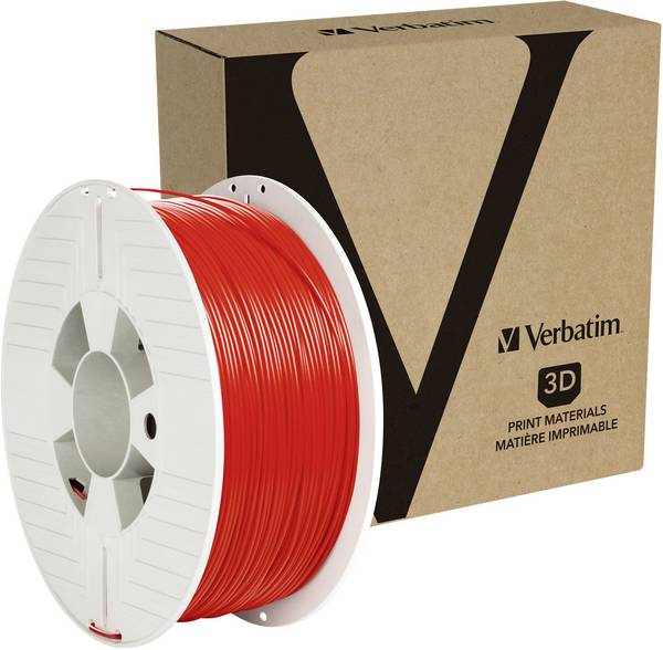 Verbatim 55053 55053 Filament PETG  1.75 mm 1 kg Rot  1 St.