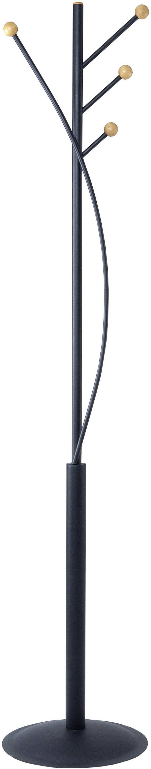 Maul Garderobenständer 9405570 MAULaura Anzahl der Haken: 4 (Ø x H) 36.5 cm x 180 cm Stahl Schwarz 1 St.