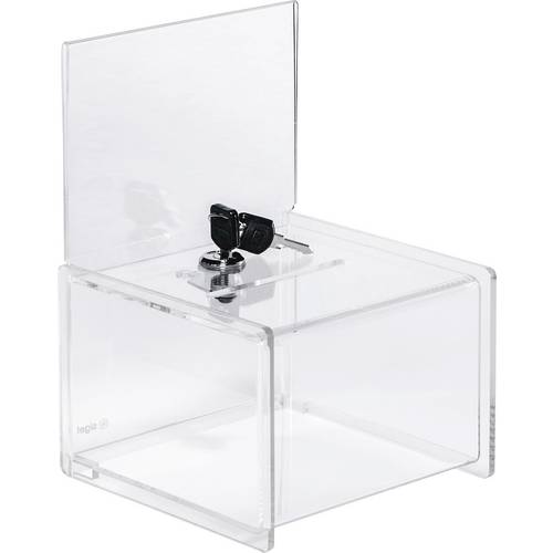 Sigel Aktionsbox mit Einwurf, Schloss VA151 Transparent (B x H x T) 150 x 150 x 212 mm 1 St.