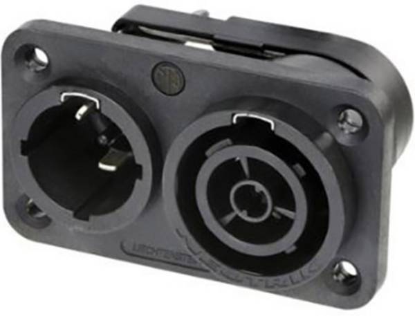 Neutrik NAC3PX-TOP Netz-Steckverbinder NAC Stecker, Einbau, Buchse, Einbau Gesamtpolzahl: 3 + PE  Schwarz 1 St. Piece