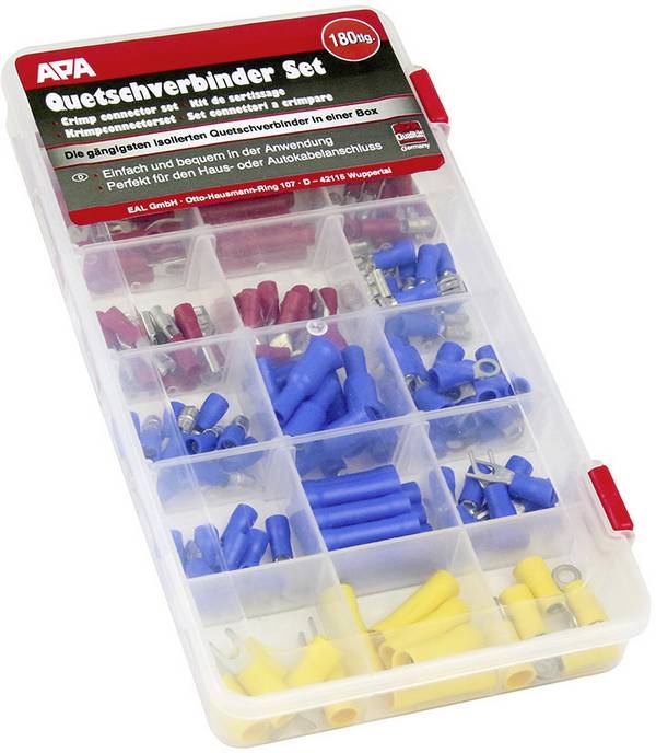 APA 29104 Quetschverbinder-Sortiment 0.25 mm² 6.6 mm²  1 St.