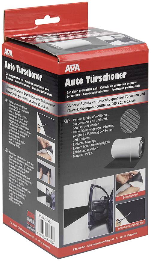 Auto Türschoner, schützt vor Tür- und Wandschäden. Selbstklebend, Maße: 20 x 7 x 0,2 cm. Ideal zum Schutz beim Öffnen von Autotüren.