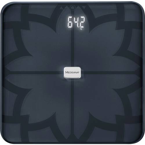 Medisana BS 450 sw Körperanalysewaage digital Wägebereich (max.)=180 kg Schwarz Mit Bluetooth, ITO-Sensoren
