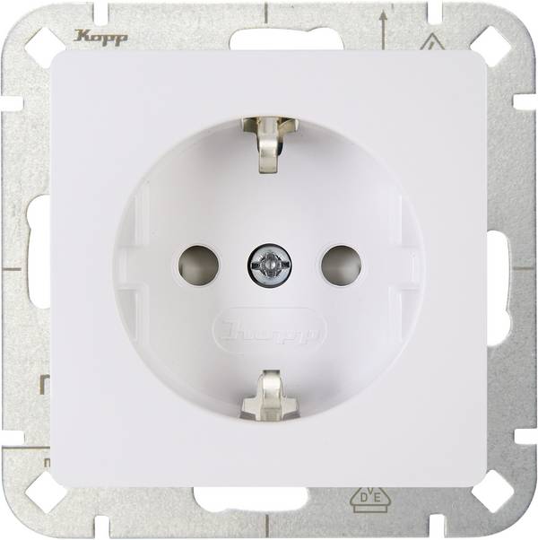 Kopp 1fach Einsatz Schutzkontakt-Steckdose HK05 Arktis-Weiß 920602002 1 St.