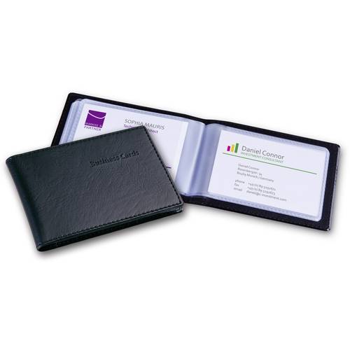 Sigel VZ170 VZ170 Visitenkartenmappe 40 Karten (B x H x T) 110 x 75 x 12 mm Schwarz Kunststoff