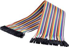 Renkforce JKFF403 Jumper-Kabel Arduino, Banana Pi, Raspberry Pi® [40x Drahtbrücken-Buchse - 40x Drahtbrücken-Buchse] 30.