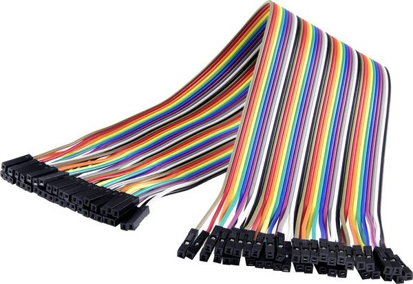 Renkforce JKFF403 Jumper-Kabel Arduino, Banana Pi, Raspberry Pi® [40x Drahtbrücken-Buchse - 40x Drahtbrücken-Buchse] 30.00 cm Bunt