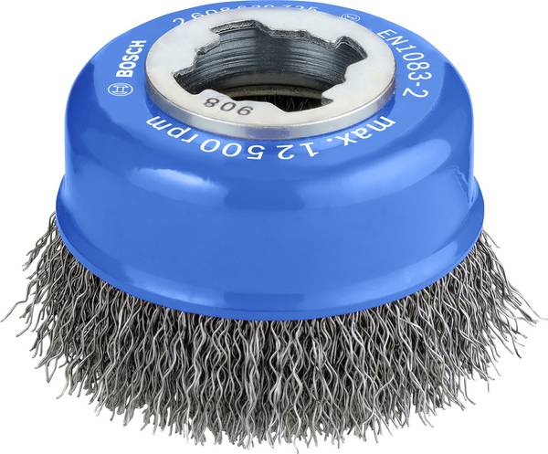 Bosch Accessories Topfbürste X-LOCK Clean for Metal, 75 mm, 0,3 mm, gewellter Stahldraht 2608620725  2608620725 1 St.