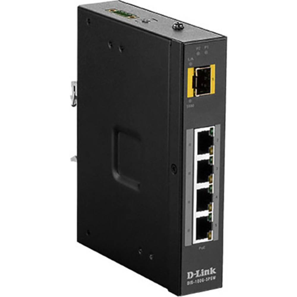 D-Link DIS-100G-5PSW Netwerk switch RJ45/SFP 4 + 1 poorten PoE-functie