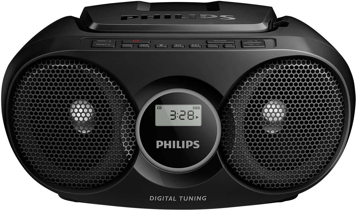 Philips AZ215 Tragbarer CD-Player AUX, CD, Schwarz kaufen