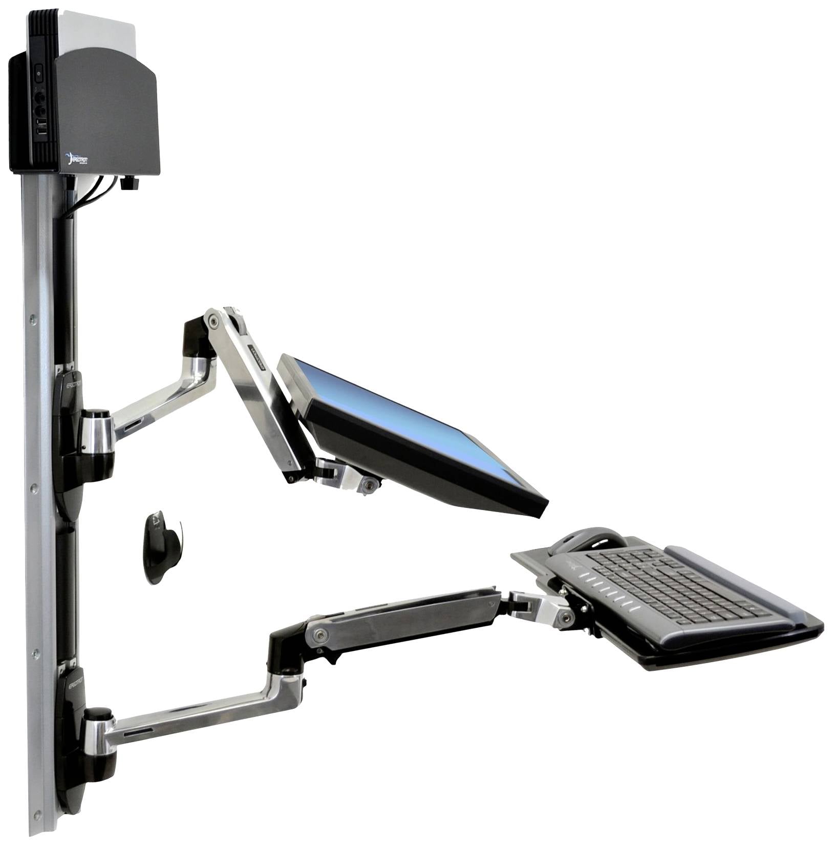 Ergotron Monitor-Wandhalterung LX Wall Mount System Small CPU Holder 1 Display(s) 25,4 cm (10) - 81,3 cm (32) Aluminium ...