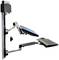'Ein verstellbarer Wandhalterungsarm mit Monitor, Tastatur und Mausablagetisch, ideal für flexible Arbeitsplätze.'