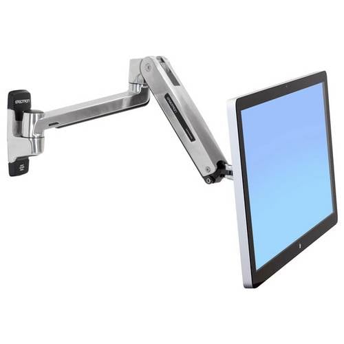 Ergotron 45-383-026 / LX Steh-Sitz-Wandmontage-LC 1fach Monitor-Wandhalterung 116,8 cm (46) Silber