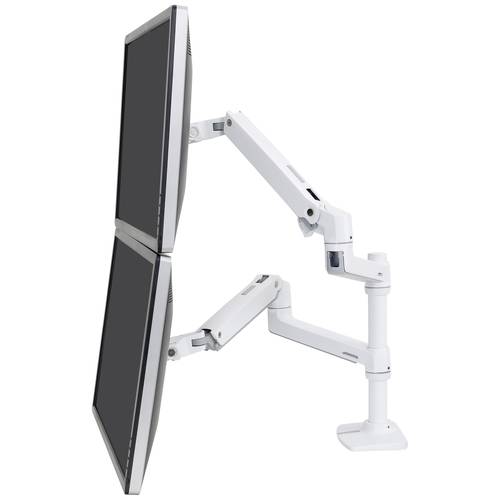 Thumbnail - Ergotron LX Dual Arm Stacking Desk Mount 2fach Monitor-Tischhalterung 38,1 cm (15) - 61 cm (24) Weiß Höhenverstellbar, D...
