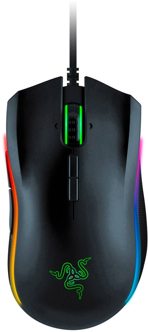 RAZER Mamba Elite Gaming-Maus USB Optisch Schwarz 9 Tasten 16000 dpi Beleuchtet, Integrierter Profilspeicher-0