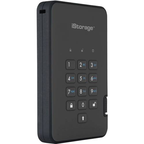 Thumbnail - iStorage diskAshur 2® 500 GB Externe Festplatte 6.35 cm (2.5 Zoll) USB-A (USB 3.2 Gen 2) Schwarz IS-DA2-256-500-B