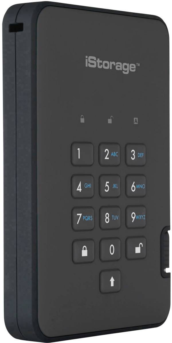 iStorage diskAshur 2®   Externe Festplatte 6.35 cm (2.5 Zoll) USB-A (USB 3.2 Gen 2) Schwarz IS-DA2-256-1000-B