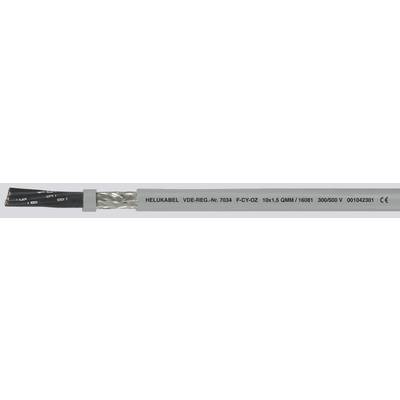 Ein graues Kabel mit der Aufschrift 'HELUKABEL' und technischen Spezifikationen, das eine Schutzummantelung zeigt.