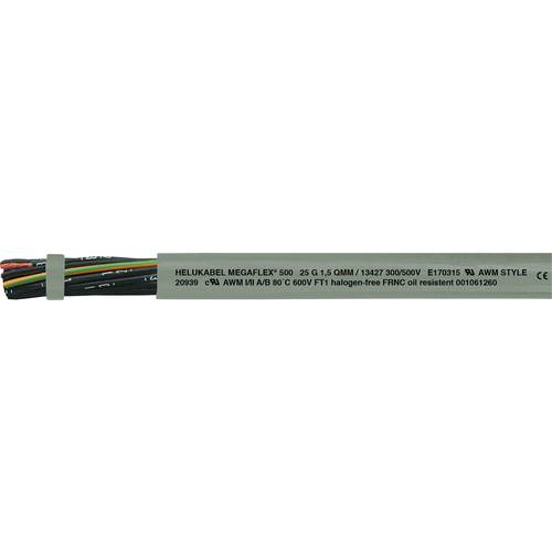 Helukabel MEGAFLEX® 500 Steuerleitung 3 x 0.75 mm² Grau 13370 100 m