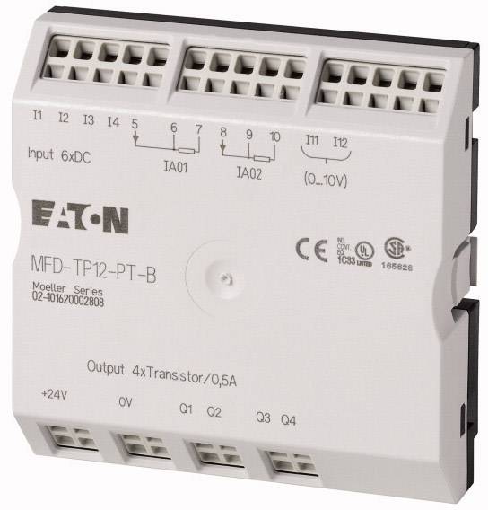 Eaton E/A-Modul mit Temperaturerfassung für MFD-Titan, Bereich B, 6DI(2AI), 2I-Pt100, 4DO-Trans - 1 Stück